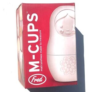 Fred M-CUPS White Matryoshka Measuring Cups Russian Nesting Dolls White
